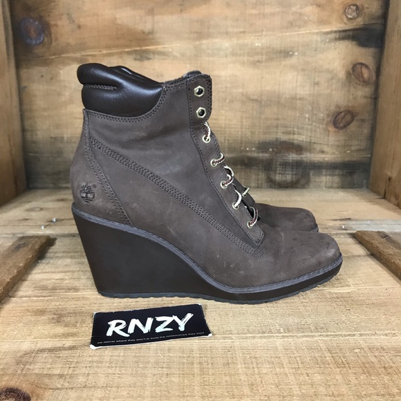 Timberland Shoes - Timberland Meriden Nubuck Leather Wedge Boot